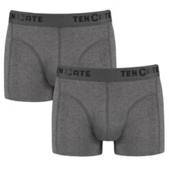 Ten Cate Basics 2-pack Boxer Trunks Antraciet Grijs