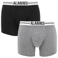 Alan Red 2-pack Boxers Lasting Grijs & Zwart