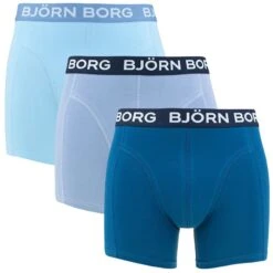 BJØRN BORG Björn Borg Cotton Stretch 3-pack Boxers Basic Blauw