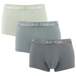 Calvin Klein Modern Structure 3-pack Boxer Trunks Grijs & Groen CBB