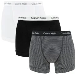 Calvin Klein 3-pack Boxers Zwart / Streep / Wit