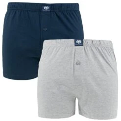 CECEBA 2-pack Wijde Boxershorts Blauw & Grijs