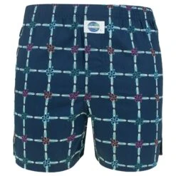 DEAL Wijde Boxershort Hawaii Board Blauw