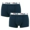 FILA 2-pack Boxers Basic Blauw