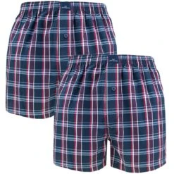 Götzburg 2-pack Wijde Boxershorts Blocks Blauw