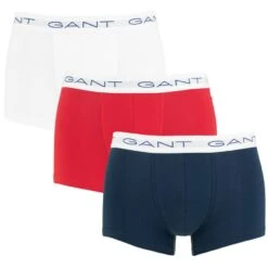 GANT Essentials 3-pack Boxers Wit, Blauw & Rood