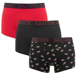 HOM 3-pack Boxers Hiro Zwart & Rood