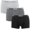 Hugo Boss BOSS Power 3-pack Boxer Trunks Grijs & Zwart
