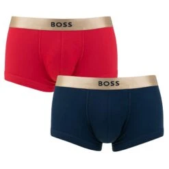 Hugo Boss BOSS Giftbox 2-pack Boxers Shine Blauw & Rood