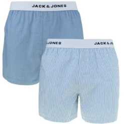 Jack & Jones 2-pack Wijde Boxershorts Lumb Blauw