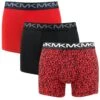 Michael Kors 3-pack Boxers All Over Logo Rood & Zwart