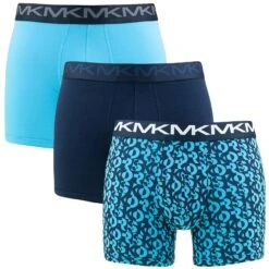 Michael Kors 3-pack Boxers All Over Logo Blauw