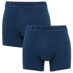 Muchachomalo 2-pack Bamboe Boxers Basic Blauw