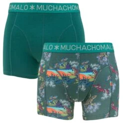 Muchachomalo 2-pack Cotton Modal Boxers Frogger Groen