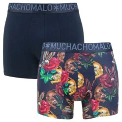 Muchachomalo 2-pack Bamboe Boxers Rose Fight Blauw