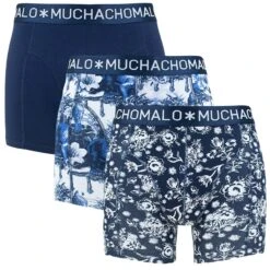 Muchachomalo 3-pack Boxers Floraldino Blauw