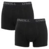 O'Neill 2-pack Boxers Plain Zwart