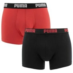 PUMA 2-pack Boxers Basic Zwart & Rood