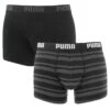 PUMA 2-pack Boxers Heritage Stripe Zwart