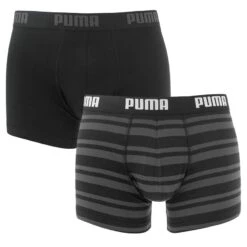 PUMA 2-pack Boxers Heritage Stripe Zwart