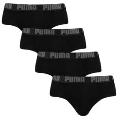 PUMA 4-pack Herenslips Basic Zwart