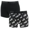 PUMA 2-pack Boxers All Over Logo AOP Zwart