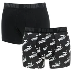 PUMA 2-pack Boxers All Over Logo AOP Zwart
