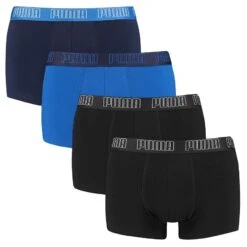 PUMA 4-pack Boxer Trunks Basic Ecom Blauw & Zwart