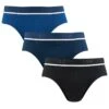 Schiesser 95/5 3-pack Herenslips Rio Zwart & Blauw